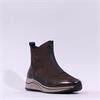 Rieker Front Zip Wedge Ankle Boot - Brown Leopard Combi